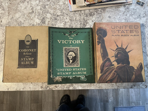 Stamp collection albums - stamp,