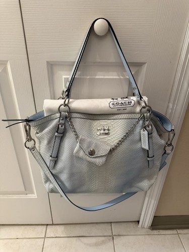 Coach leather pale blue and - pale,,