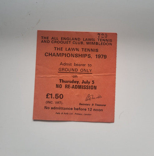 Wimbledon 1979 ground ticket - ticket,