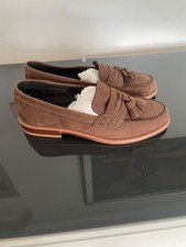 Mens Russell & Bromley  Brown suede Tassel Loafer Shoes - Uk 8 - Never been warm