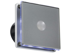 Knightsbridge LED Backlit Extractor Fan with Overrun Timer Grey, EX006T