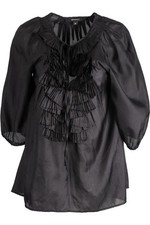 GIVENCHY BLACK SILK TOP FR 40 UK 12