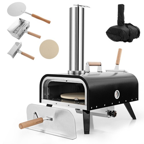 Outdoor rotatable pizza oven - rotatable,