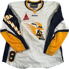 Reebok Enoch Cree Nation Road Runners Ice Hockey Jersey Men's Large VTG White