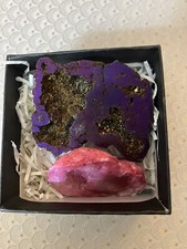 Aura Quartz  Geodes Pink & Purple
