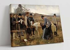 ERIK HENNINGSEN, A WOUNDED WORKMAN -CANVAS WALL ART FRAMED PRINT PAINTING