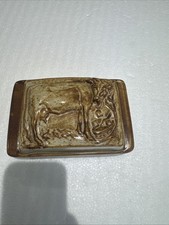 Ceramic Butter Dish With Lid Cow Design