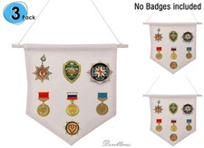 Set of 3, Pin Display Pennant Banner Enamel Lapel Badge Flag Wall Banner Badge 