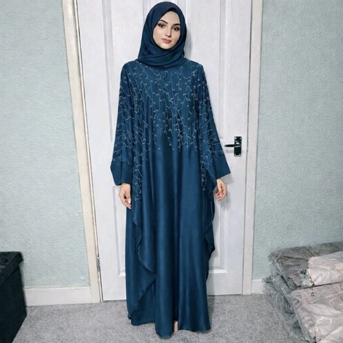 Teal batwing butterfly abaya - teal, batwing/butterfly