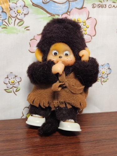 Vtg monchichi doll - vtg, 5"