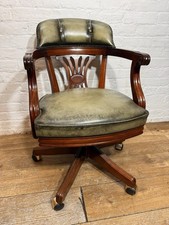 Chesterfield Leather Captains Chair . Desk Chair  . Free Delivery Available
