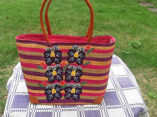 Vintage basket bag picnic - vintage, bag,