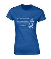 B52 BOMBER BLUEPRINT LADIES T