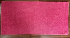 Enzo 100% Cotton Jacquard  VIVARAISE Dark pink bath mat 22inx 44.5 in (54x110 cm