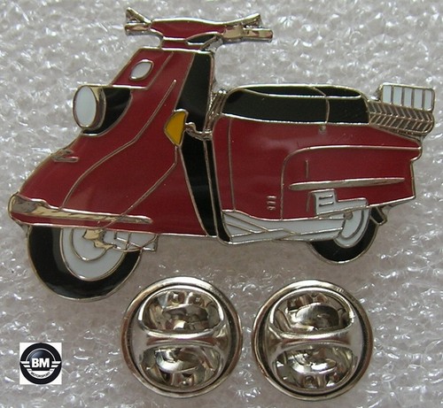 Pin badge heinkel - tourist, red