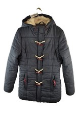 Superdry Sport Womans Padded Long Hooded Anorak Parka Jacket Toggle Size M
