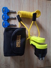 Oxford Titan Motorcycle Disc Lock Yellow / Black With 10mm Pin Including Pouch