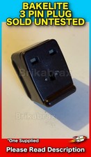 Vintage Bakelite  3-Pin Plug