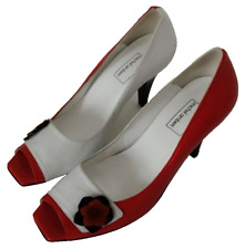 Kate Cooper Wedding Evening cocktail party Red Leather Shoes size 5  - BNWT