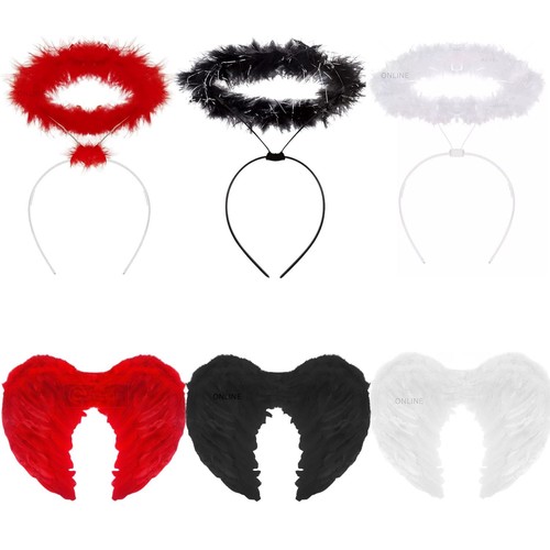 Adult angel feather wings halo - adult,