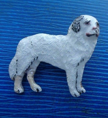 Kenart silver enamel - silver, dog