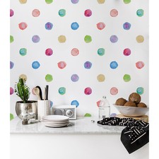 Polka dot Pastel Girly Non-woven wallpaper Wall Mural Home Decor Decal