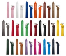 Ladies Women's Thin Leather Watch Strap 18 Colours