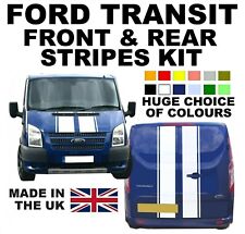 Ford Transit Van Bonnet & Rear Doors Vinyl Stripes Sticker Decal Racing Stripes