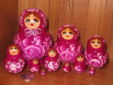 MAGENTA White Birds MATRYOSHKA