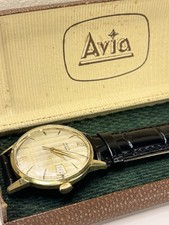 AVIA Olympic Vintage 1950’s *+BOX&PAPERS* Men’s Manual Date Gold Dress Watch