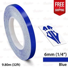 BLUE 6mm 1/4" Roll PIN STRIPE Car PinStriping Trim Line TAPE Decal Vinyl Sticker