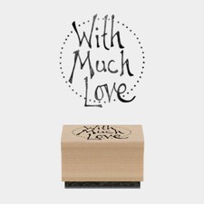 East of India Rubber Stamp - Round Much Love
