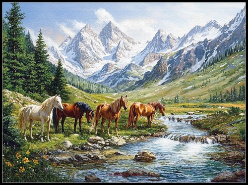 Horses wilderness chart - horses,