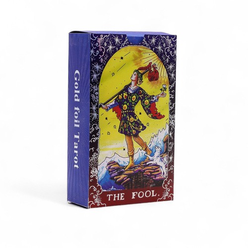 Blue foil tarot card set - foil,