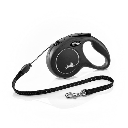 Black retractable cord - black,