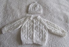 Hand knitted patterned