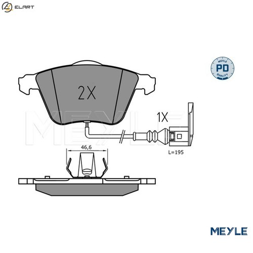 Brake pad set disc - brake, 025