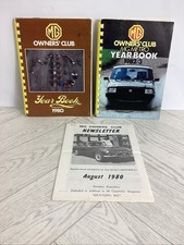 MG Owners' Club - MG Metro Yearbooks -  1982/83  & 1980 Car Vintage *M
