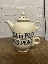 Emma Bridgewater Black Toast ‘Tea In Bed For One’ 2 Piece Set 2012 jubilee stamp