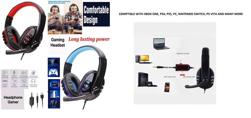 Gaming headset with - gaming, microphone