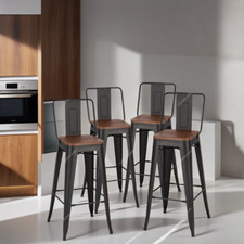 2/4x Metal Pub High Chair