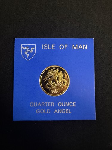 Isle man quarter - man, gold