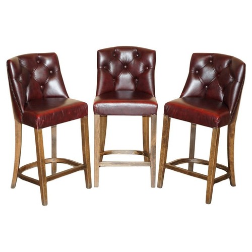 Three vintage oxblood leather - three,