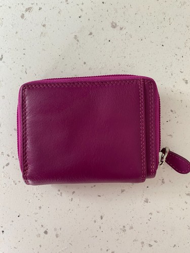 Graffiti purple leather bifold - purple,