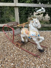 Vintage Mobo Metal Rocking Horse - Ride-On Toy – 1950s - For Restoration