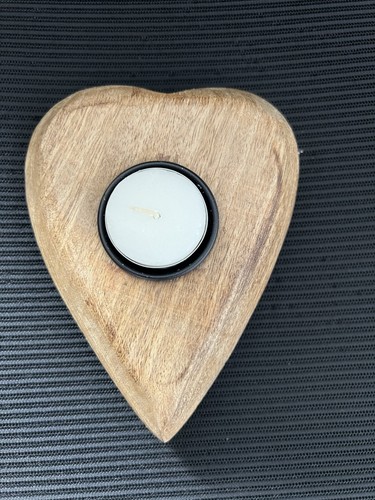 Parlane wooden heart tea light - heart,