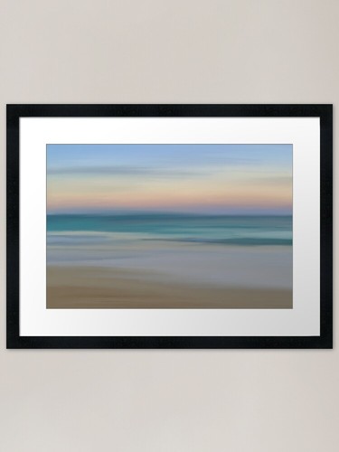Pastel shoreline dusk - pastel,