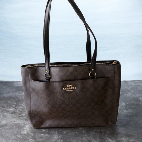Coach dark brown signature - dark,