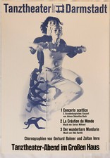 Poster poster - dance theatre Darmstadt - Gerhard Bohner and Zoltan Imre 