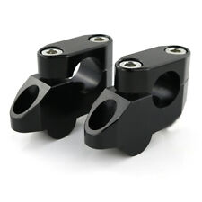1 Pair Black Aluminum Motorcycle Handlebar Risers Kit For 22mm 7/8in Handle Bars
